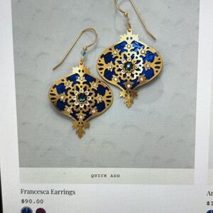 Holly Yashi Franseca Earrings. Brand new, still in package.